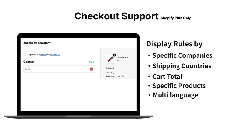 Checkbox Assistant: Terms Box