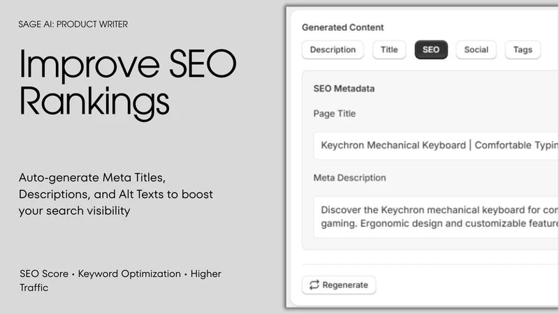 Sage AI: Product Writer