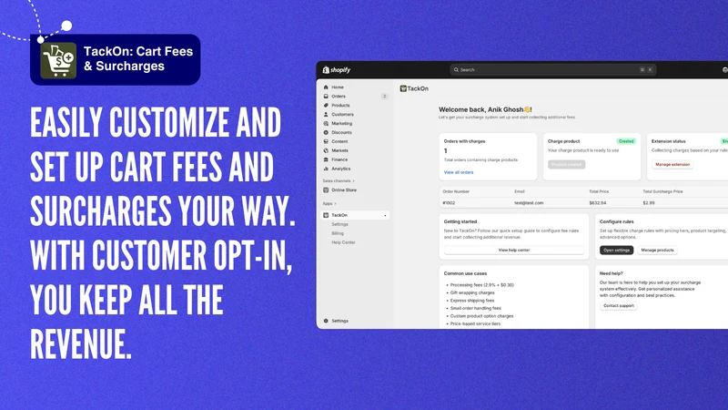 TackOn: Cart Fees & Surcharges