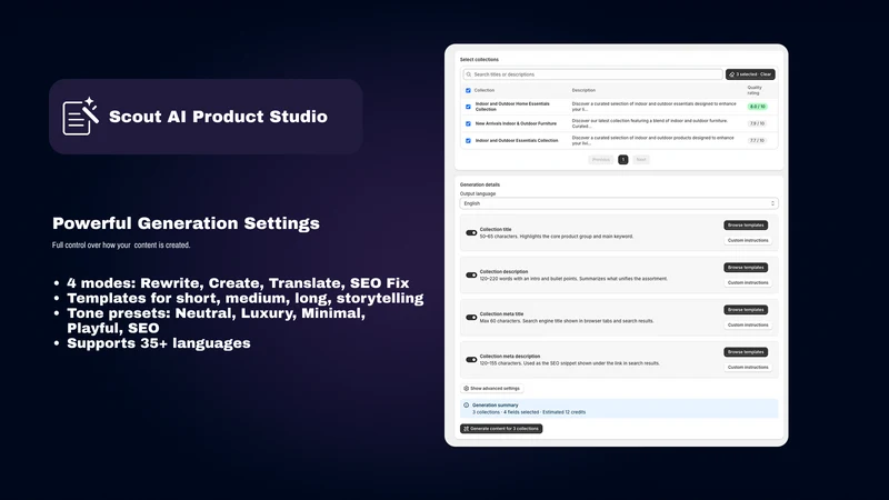 Scout AI Product Studio