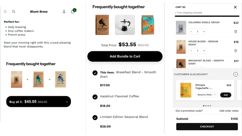 Cart Uplift: AI Upsells & FBT