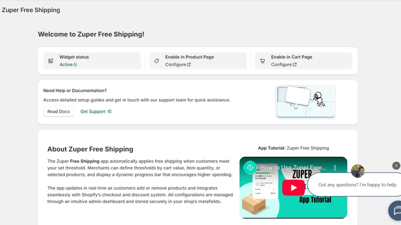 Zuper Free Shipping Bar