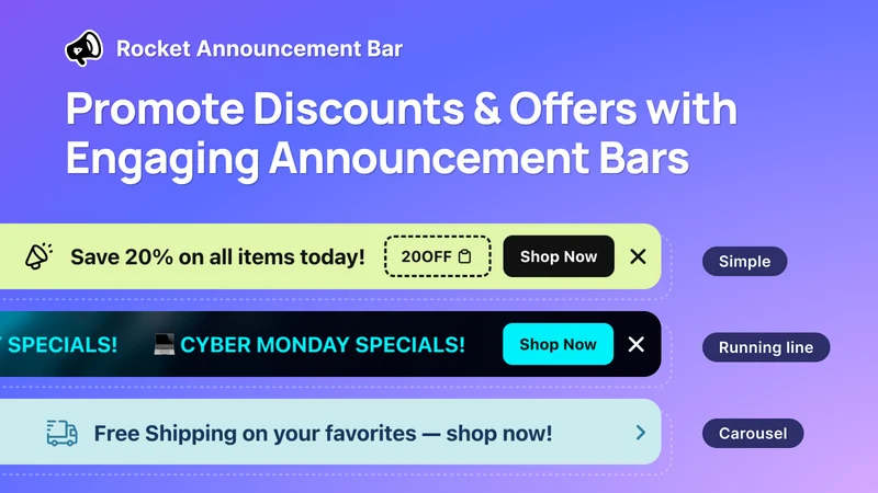Rocket Announcement Bar