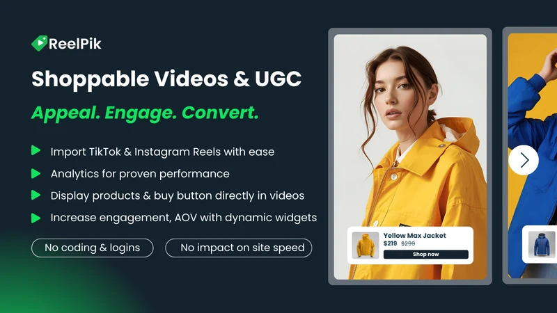 ReelPik Shoppable Videos & UGC