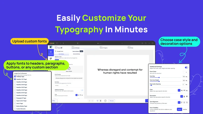 K: Google Fonts & Custom Fonts
