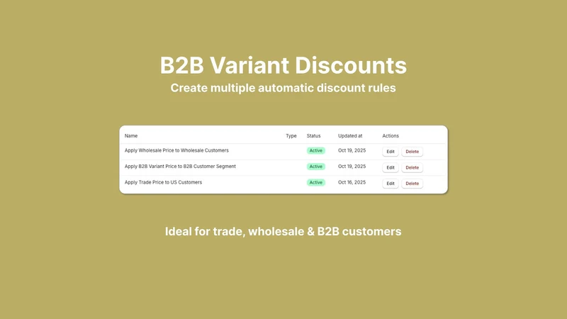 Goldy B2B Variant Discounts