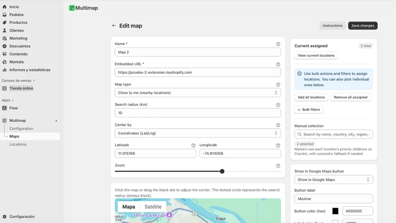 Multimaps store locator