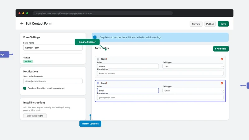 Infinity Contact Forms