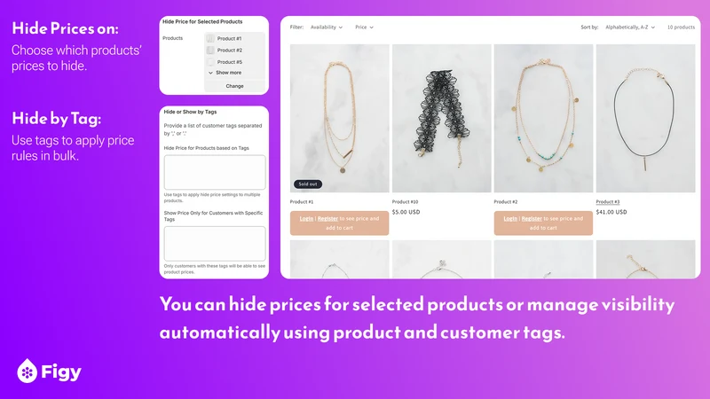 Hide Price and Add to Cart