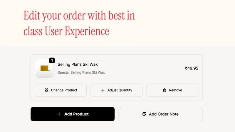 Arc: Order Editing & Upsell