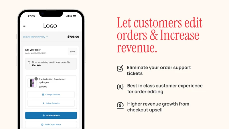 Arc: Order Editing & Upsell