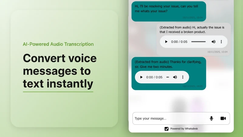 WhatsDesk Voice‑Video Helpdesk