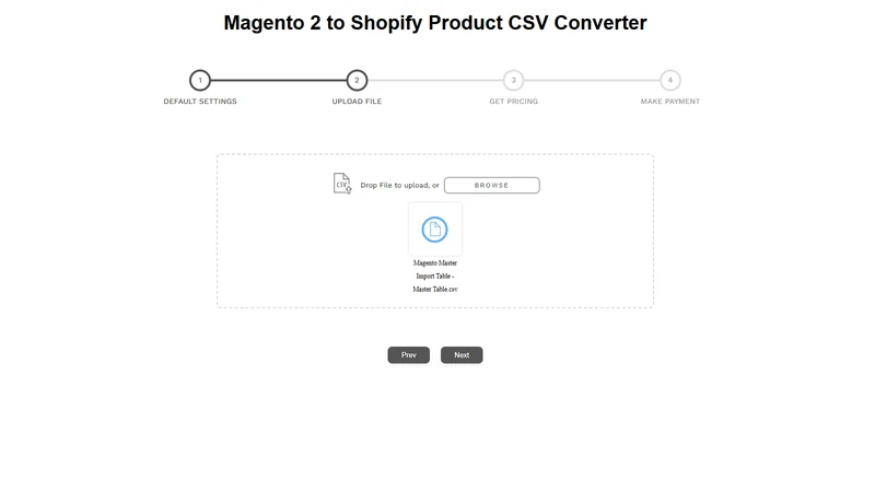 Vostari CSV Converter: Magento