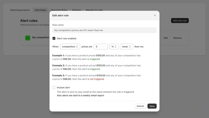 PriceOtus: Competitor tracking