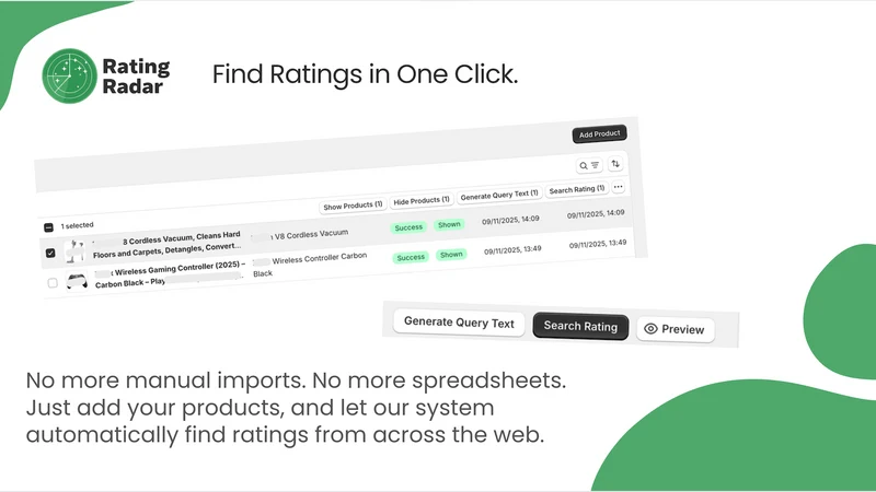 Rating Radar | AI Star Ratings