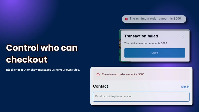 Cart Validation: Custom Rules