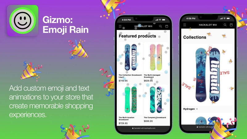 Gizmo: Emoji Rain