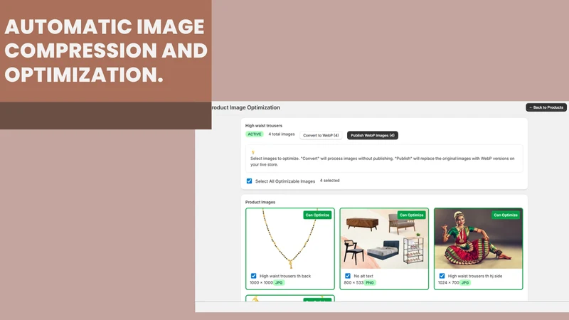 WebP wizard image optimizer