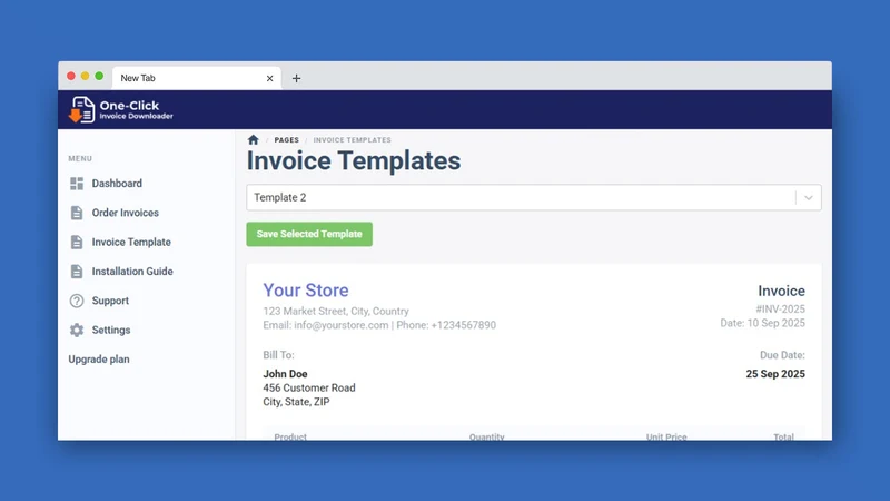 One‑Click Invoice Downloader