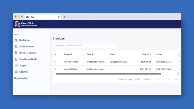 One‑Click Invoice Downloader