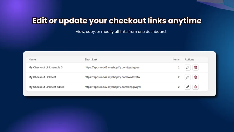Otter Checkout Links