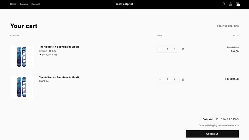 Cart specials app