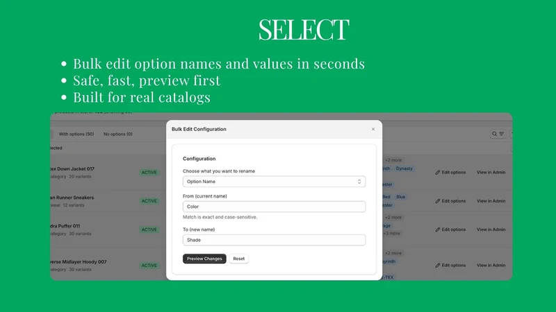 PS: Bulk Variant Editor
