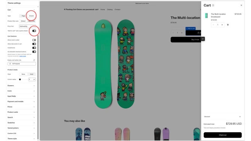 K Floating Cart Button