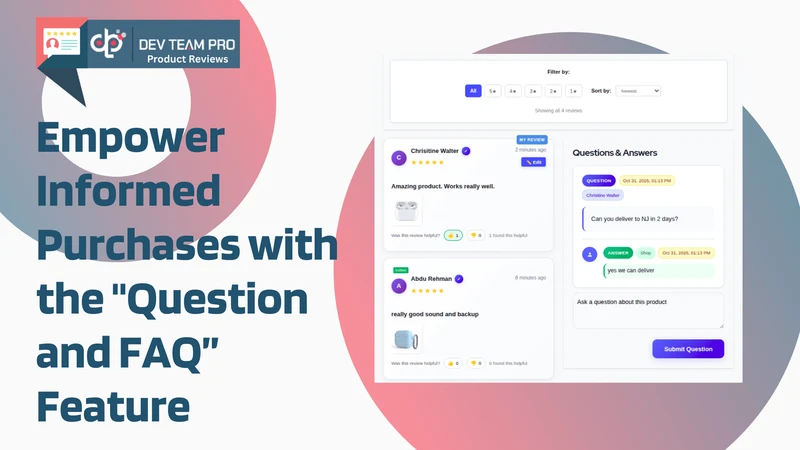 DevTeamPro: Product Reviews