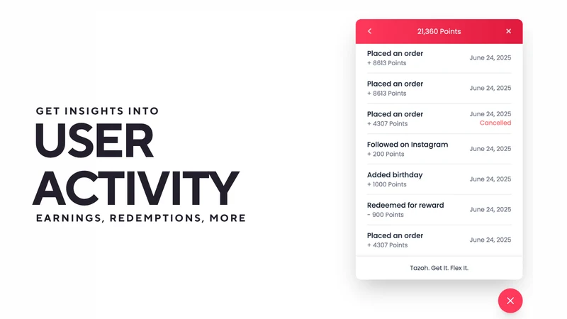 Tazoh: Loyalty Rewards & Refer