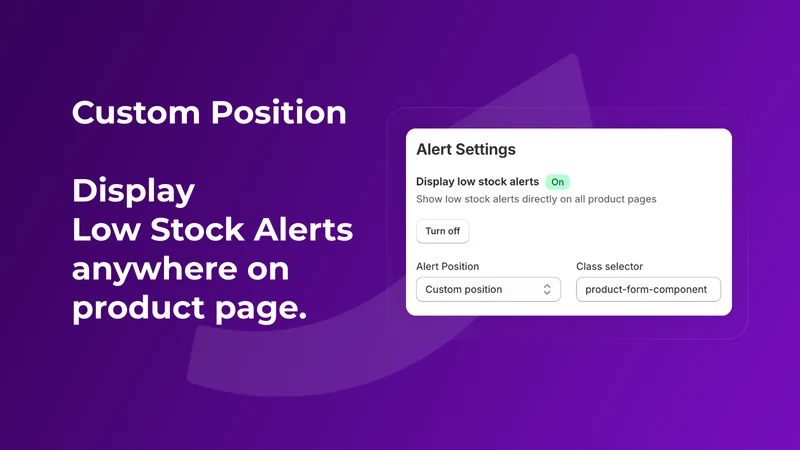 RVNE ‑ Low Stock Alerts