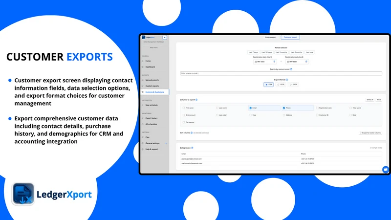 LedgerXport – Invoice & Sales
