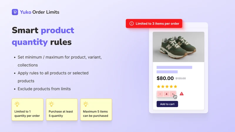 Yuko Minimum Order Quantity