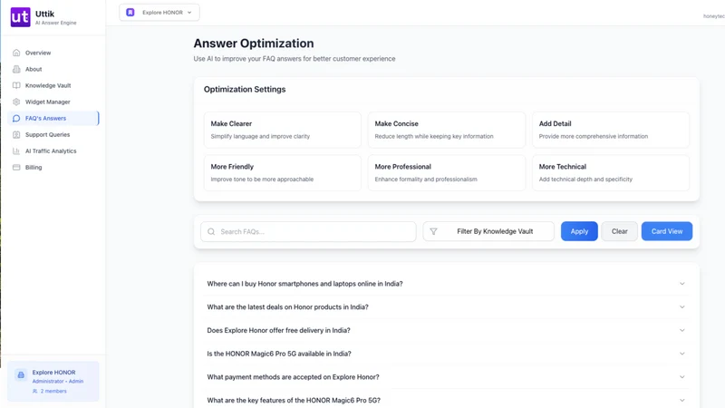 Store FAQs :Support Automation