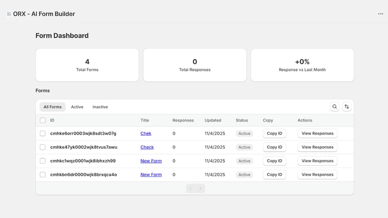 OIX ‑ AI Custom Form Builder