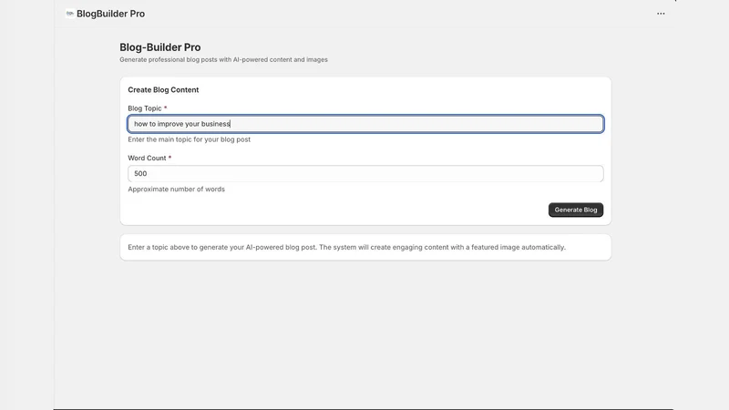 BlogBuilder Pro —AI SEO blog