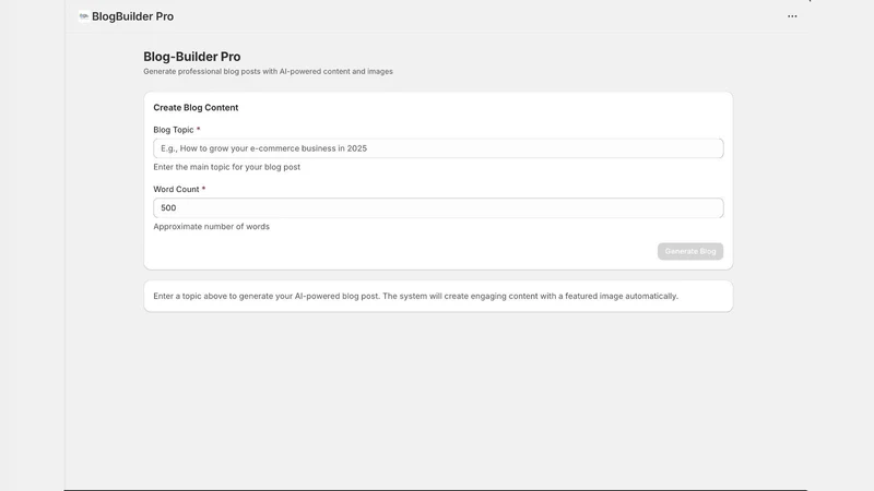 BlogBuilder Pro —AI SEO blog
