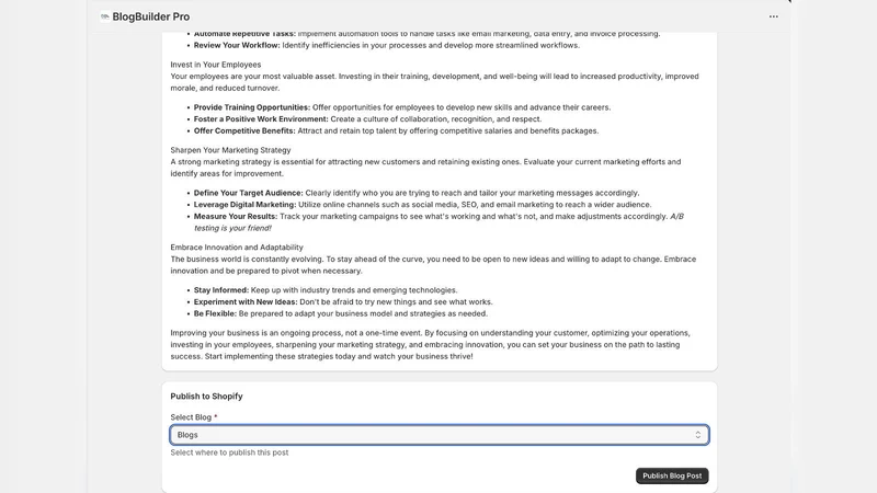 BlogBuilder Pro —AI SEO blog