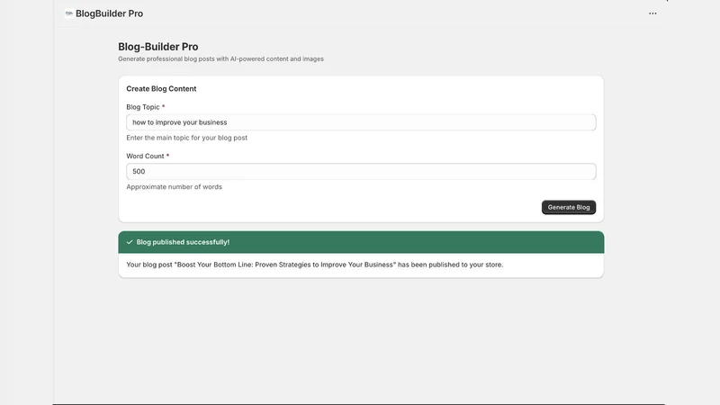 BlogBuilder Pro —AI SEO blog