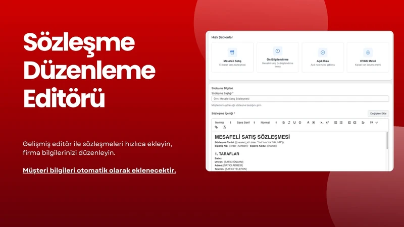 E‑Ticaret Sözleşmeleri & Onay