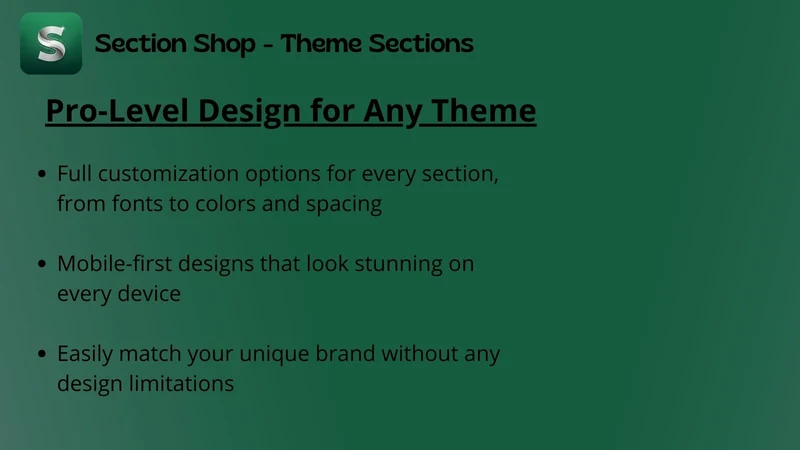 Section Shop: Theme Sections