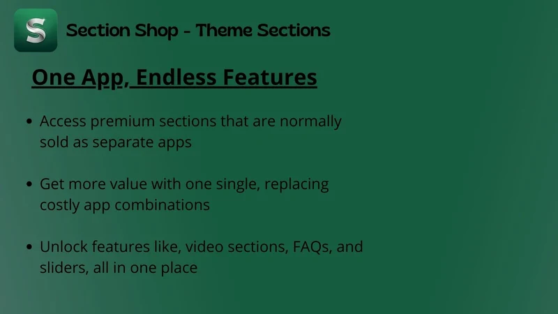 Section Shop: Theme Sections