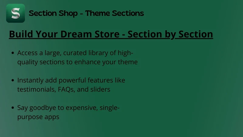 Section Shop: Theme Sections