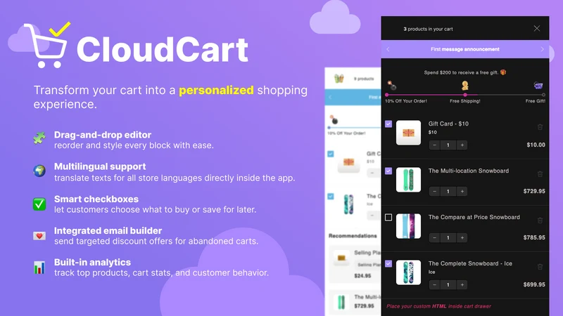 CloudCart: Smart Checkbox Cart