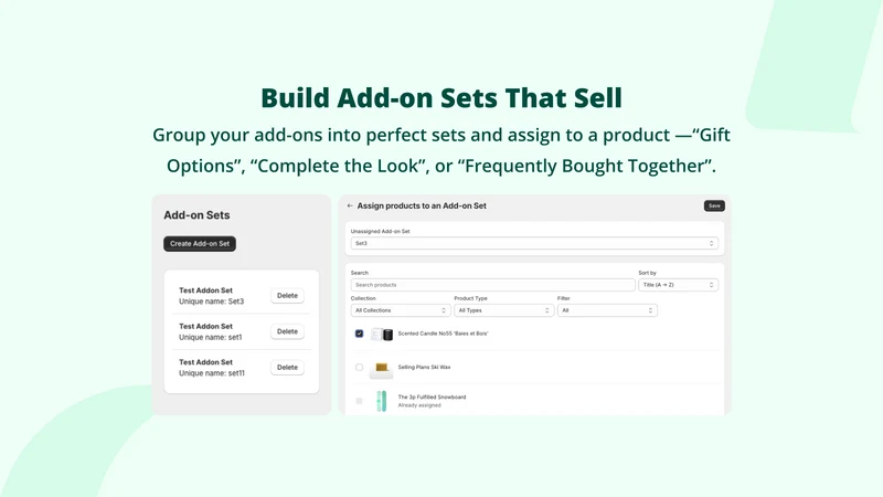 HD ‑ Addons & Product Options
