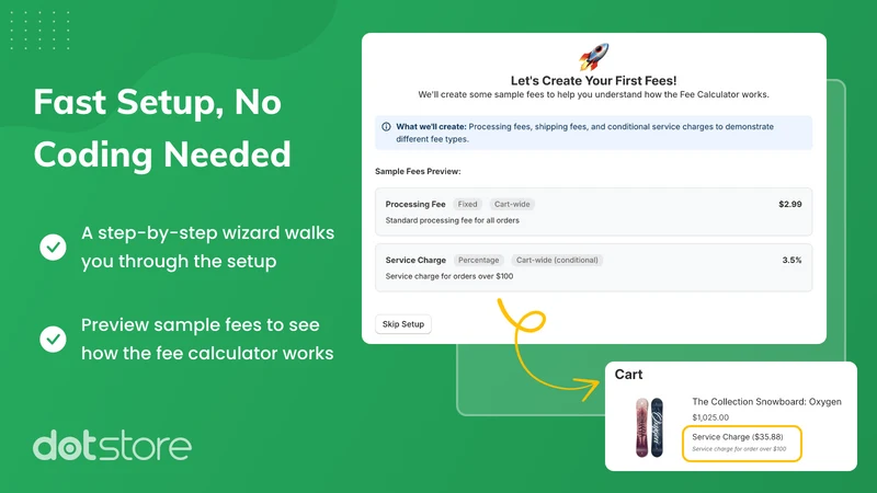 Dotstore Extra Fees Manager