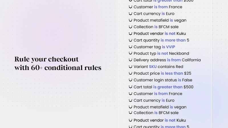 Checkout Boost: Rules & Upsell