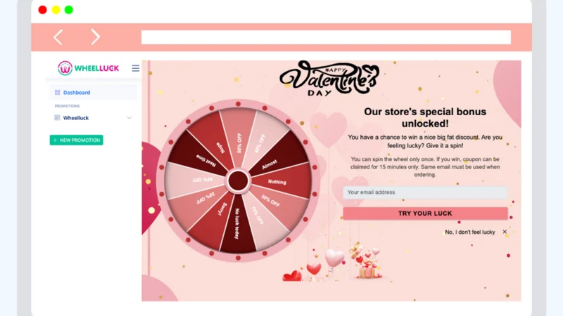 Wheelluck AI Powered Popups
