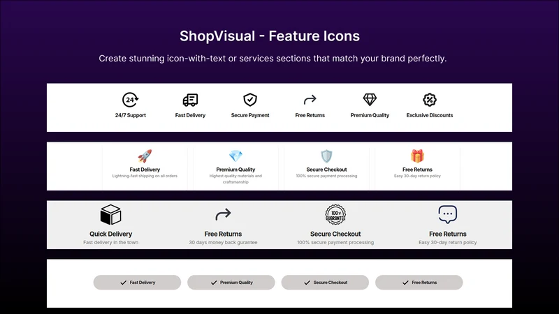 ShopVisual ‑ Feature Icons