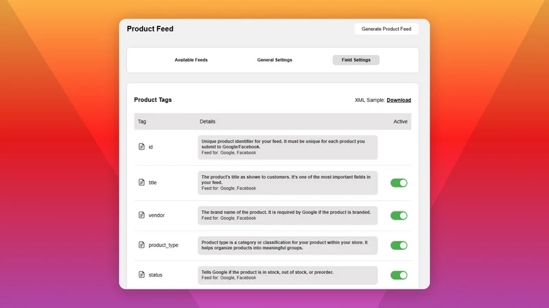 CT Product Feed